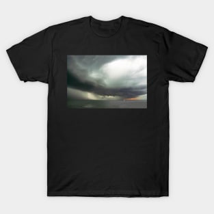 Storm clouds and rain, Black Rock T-Shirt